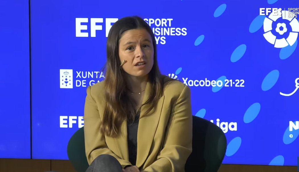 EfEsbd's tweet image. IV Foro #EFESportBusinessDays
🔵 "La industria del deporte en Galicia"

@sofiatoropp, gerente del @Cluster_deporte, afirma que cada vez las condiciones son mejores para el resto de deportes, en parte gracias a la ayuda de @LaLiga 
#EFEsbdGalicia
Síguelo en youtu.be/falU690kO7c