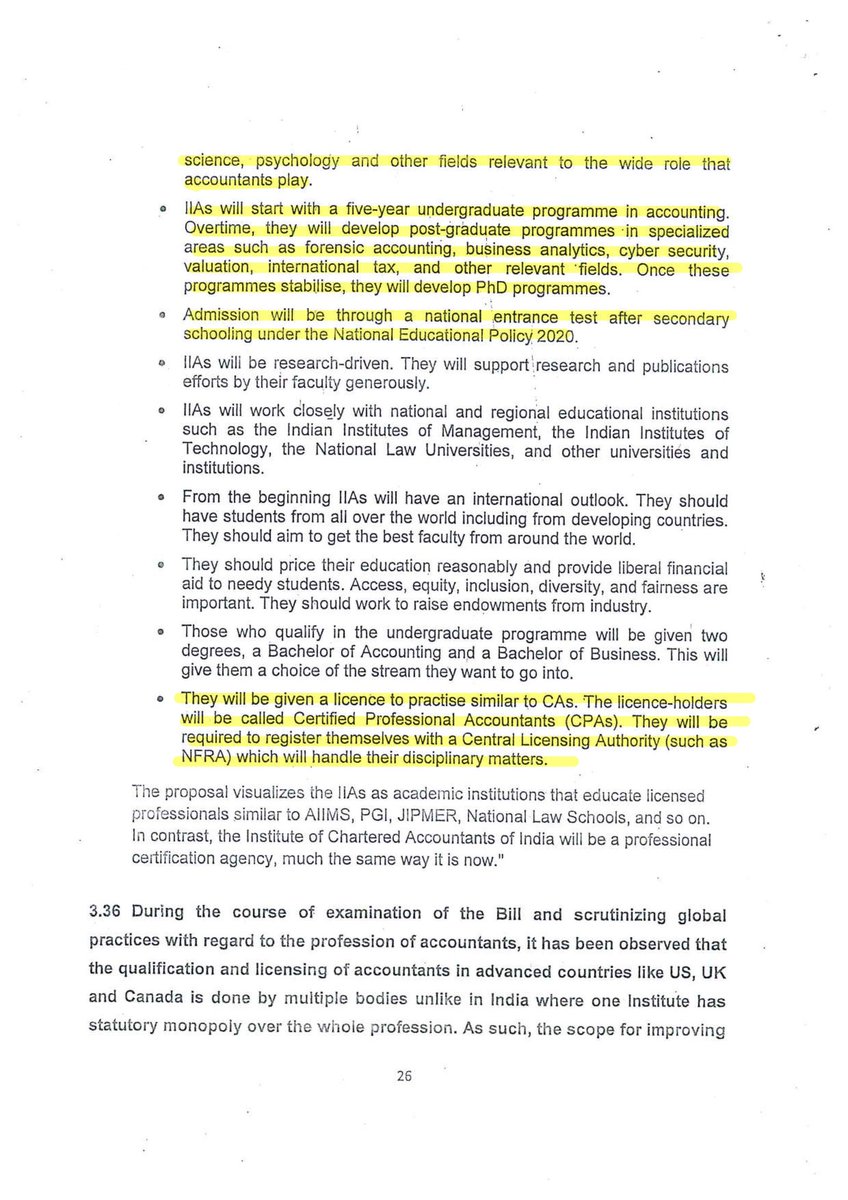 harsh_shah_99's tweet photo. BREAKING - Welcome to the new world
Now this IIA. What is IIA?
offering BBA and MBA Like programmes in CA Specific Fields in direct competition to ICAI. They will have a license to practise similar to CAs.
Will be called CPAs. Will work under NFRA.
#iia #saveicai @theicai https://t.co/LLLJpyNXjJ