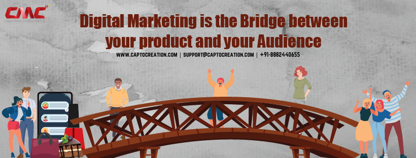 Captomedia's tweet photo. Digital Marketing is the Bridge between your product and your Audience.

Contact us:
Call: 8882440655
Email: support@captocreation.com
Visit: https://t.co/AcT7vGgJZw

#digitalmaketing #marketing #socialmediamarketing #socialmedia #marketingdigital #instagram  #captomediacreation https://t.co/IedQOHDUDX
