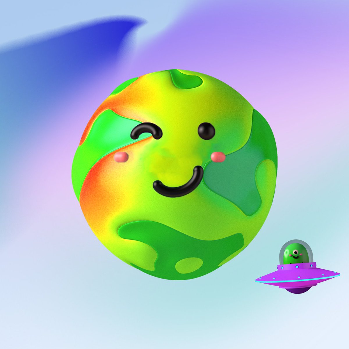 spacefrenznft's tweet photo. GM fam! A day is always better with friends���🛸

#nft #gm #nftcommunity #nfts #nftdrop #nftproject #3dart https://t.co/IgLRjH3wOL