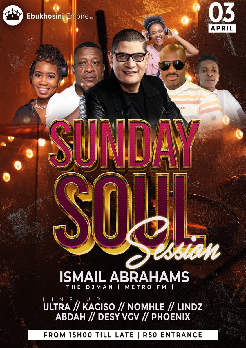 TheDjManSA's tweet photo. Sunday’s with a smile | Ismail Abrahams on a Sunday | #Sundaybae | Playing you new RnB Soul fused with old skool favorites | it’s that feel good sexy music https://t.co/UdTRl1Of6V