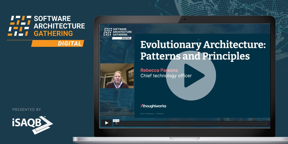 sag_conference's tweet photo. ๐ฅ New on #YouTube: @rebeccaparsons with her 2021 #SAGconf keynote "#EvolutionaryArchitecture: Principles and Patterns", which provides interesting insights into the development of evolutionary #SoftwareArchitecture: https://t.co/5TcHFbpgC3
#SoftwareArchitectureGathering #isaqb https://t.co/kpQ925GCpE