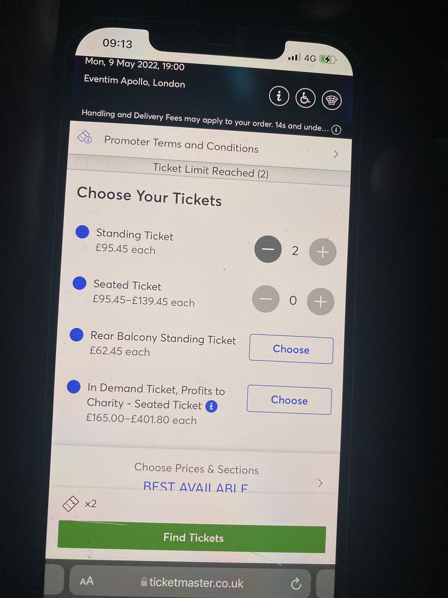 LouiseBurse's tweet photo. @molly_seaborn @TicketmasterUK @museband They’ve got other tickets on sale https://t.co/sURGHQMJ5C