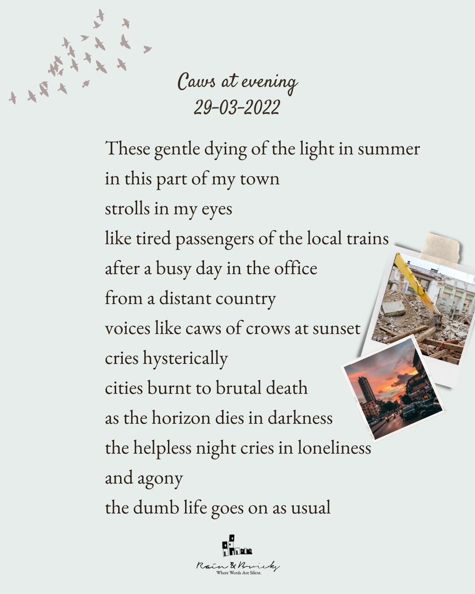 rainonbricks's tweet photo. A poem by Rain and Bricks.
#poem #poemas #poetrylovers #poetrycommunity #poetryisnotdead #rainandbricks #rainandbrickspoems https://t.co/obSeW5smyn