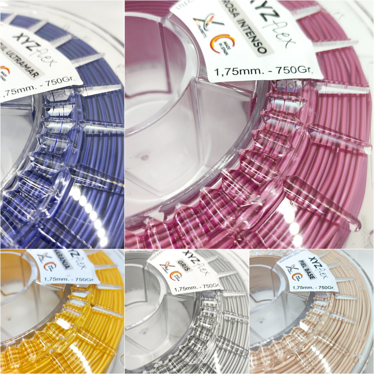 xyzfilaments's tweet photo. Ampliamos nuestra gama de TPU #XYZflex con estos 5 nuevos colores que no te dejarán indiferente.😉🔥
💥Ya disponibles en nuestra tienda online.
https://t.co/84uJ7JL7dg
#xyzfilaments #impresión3d #tpu #filamentos3d #filamentoflexible #3DPrinting #3despaña #3dmakers https://t.co/kQ0DumQ6rv