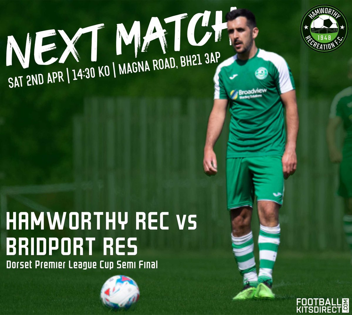 Ham_RecFC's tweet photo. π‘ππ«π§ π ππ§ππ | π
We turn to cup action this weekend as we welcome @Bridportfc reserves to Magna Road. 2:30 kick off, come down and support the lads!
#HAMREC https://t.co/iApTwHbCKU