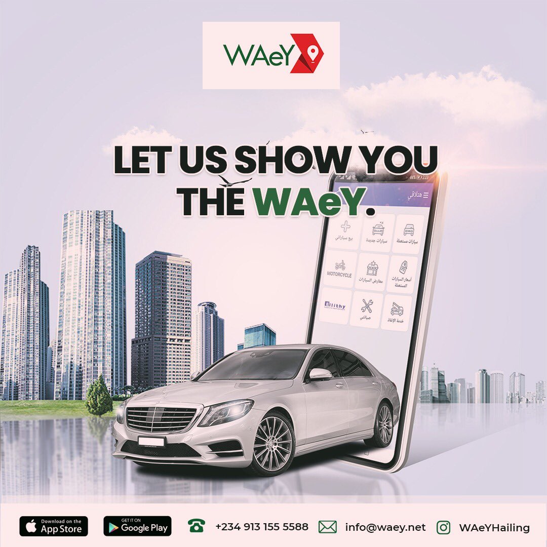 WAeYHailing's tweet photo. WAeY ensures your comfort and safe whilst you ride with us. 

Coming soon to Abuja, Kano and Kaduna!!

#waeyhailing #logistics #ridesharing #rideshare #ridesharedriver #lyft #uber #uberdriver #lyftdriver #transportation #taxi #driver #ride #travel #speed https://t.co/4tSgIOM666