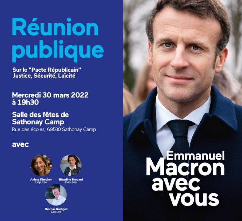 RECaluirePN's tweet photo. 📌Ce soir, nos voisins de Sathonay-Camp organisent une réunion publique #avecvous sur les thèmes de la Justice, de la Sécurité et de la Laïcité.
 
📆 Mercredi 30 mars (ce soir), 19h30, Salle des Fêtes à Sathonay-Camp.
 
👥Avec @Anissa_Khedher, @BBrocard et @trudigoz
 
🇫🇷🗳 https://t.co/qPKPtylurh