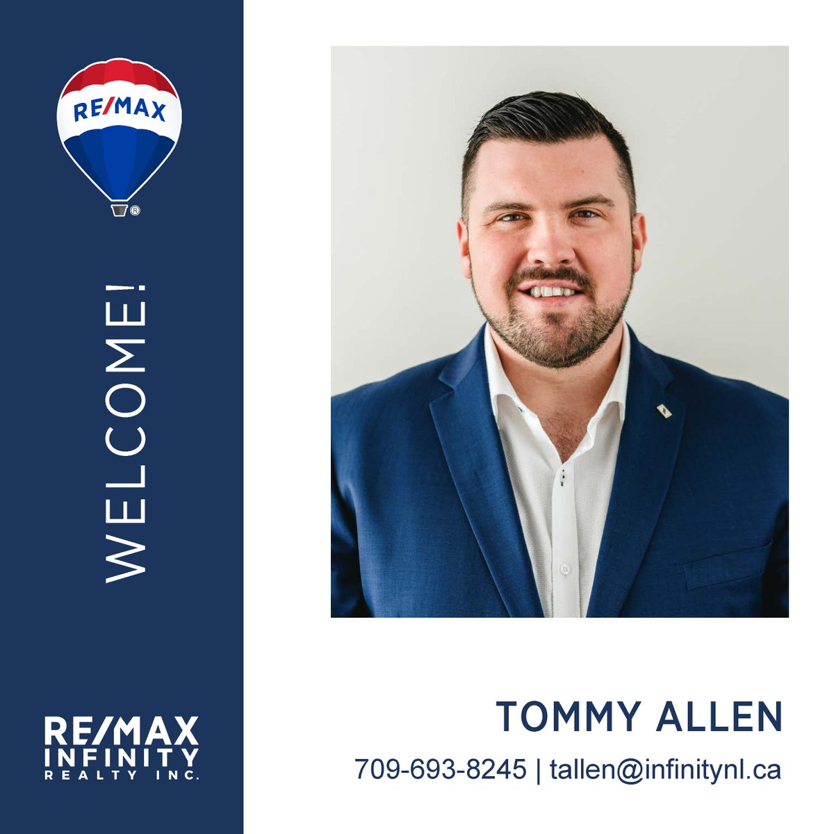 REMAXInfinityNL's tweet photo. RE/MAX Infinity is delighted to announce our newest REALTOR®  Tommy Allen!  Before starting his real estate career, Tommy was in the automotive industry in Nova Scotia. Tommy will be joining Team Grandy!

Happy to have you with us Tommy!

@REMAXca https://t.co/dUbdLO5S1t