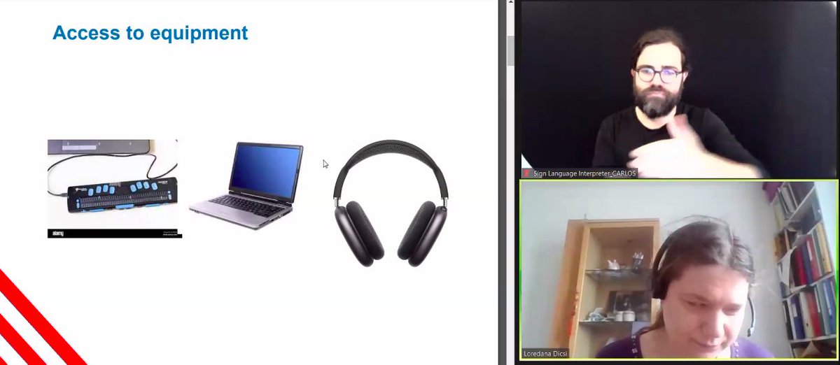 DIGITALEUROPE's tweet image. .@LoredanaDicsi of the European Disability Forum @MyEDF discusses the barriers students with disability face in #eLearning contexts. The lack of necessary tech equipment, adequate teacher training and support such as sign language interpretation are some of them. #Accessibilitech