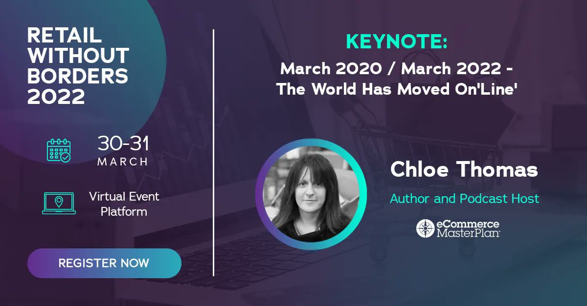 Great Keynote from @chloethomasecom about where to focus Marketplace energies moving forward. Consumers are looking for an excellent experience at every stage + to feel connected with Brands.(Also loved your ref. to the data shifts + the ‘cookie-pocalypse’😂) <a href="/RWBglobal/">Retail Without Borders</a>  #RWB2022