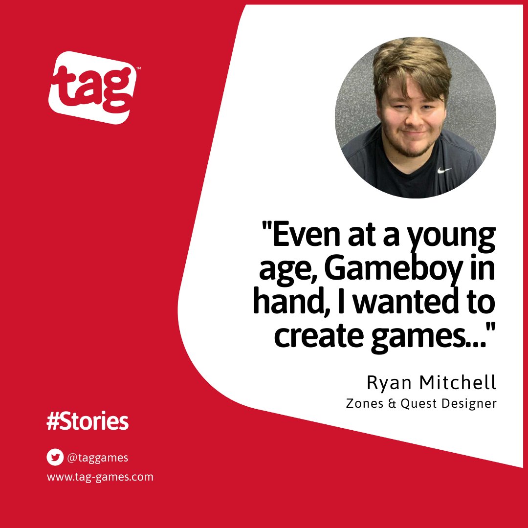 taggames's tweet photo. Continuing our #Stories series this week with our Zones & Quest Designer Ryan ๐
#TagTeam #LifeatTag #gamedev https://t.co/q5bCVSxJGW