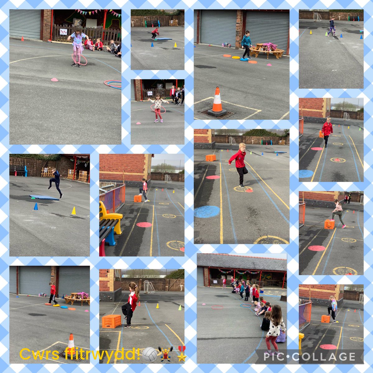 ysgolparcyrhun's tweet photo. Mae unigolion iach, hyderus Blwyddyn 1 a 2 wedi creu ac ymarfer cwrs ffitrwydd i helpu Sglod i fod yn iachus💪 #ymarfercorff #iach #hyderus https://t.co/EQVasylRj2