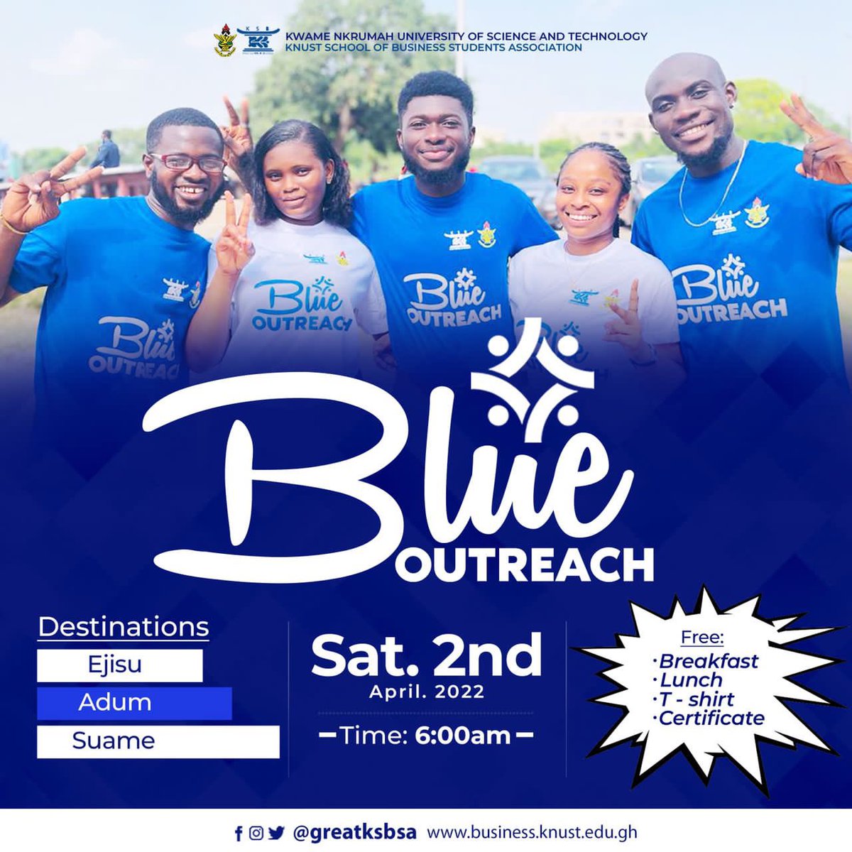 GreatKsbsa's tweet photo. Join #TheBlueOutreach this Saturday, letβs interact with our parents at the market centers.
πβ¨
#TheBlueOutreach https://t.co/tKg9GHS020