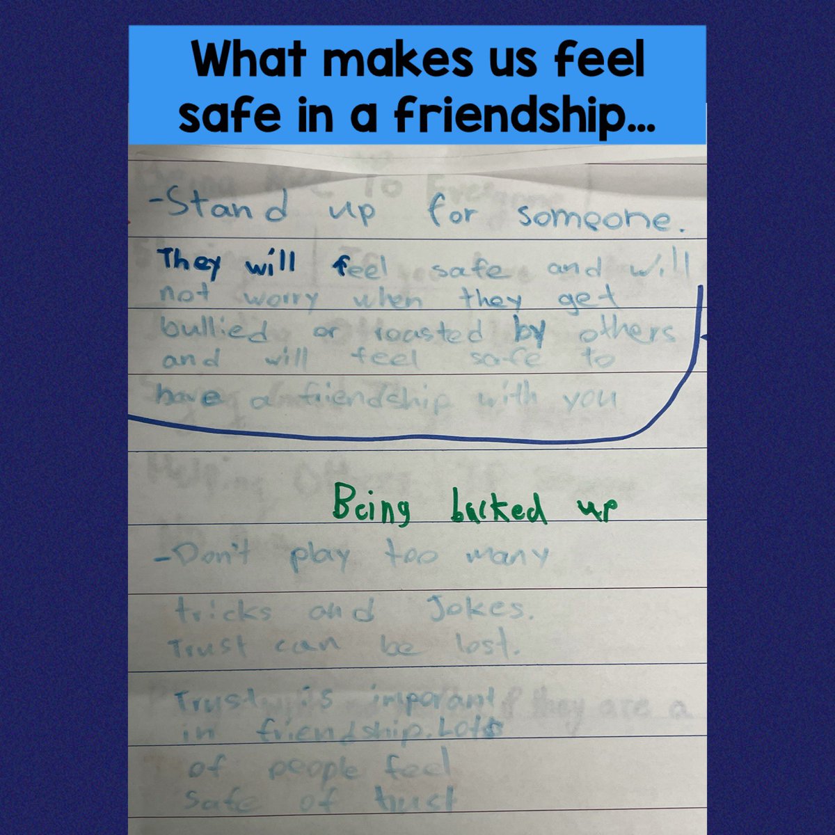 Boxwood_PS's tweet photo. Our Grade 5s explore healthy friendships and what’s important to them in a friendship. https://t.co/R6SyJmLLY0