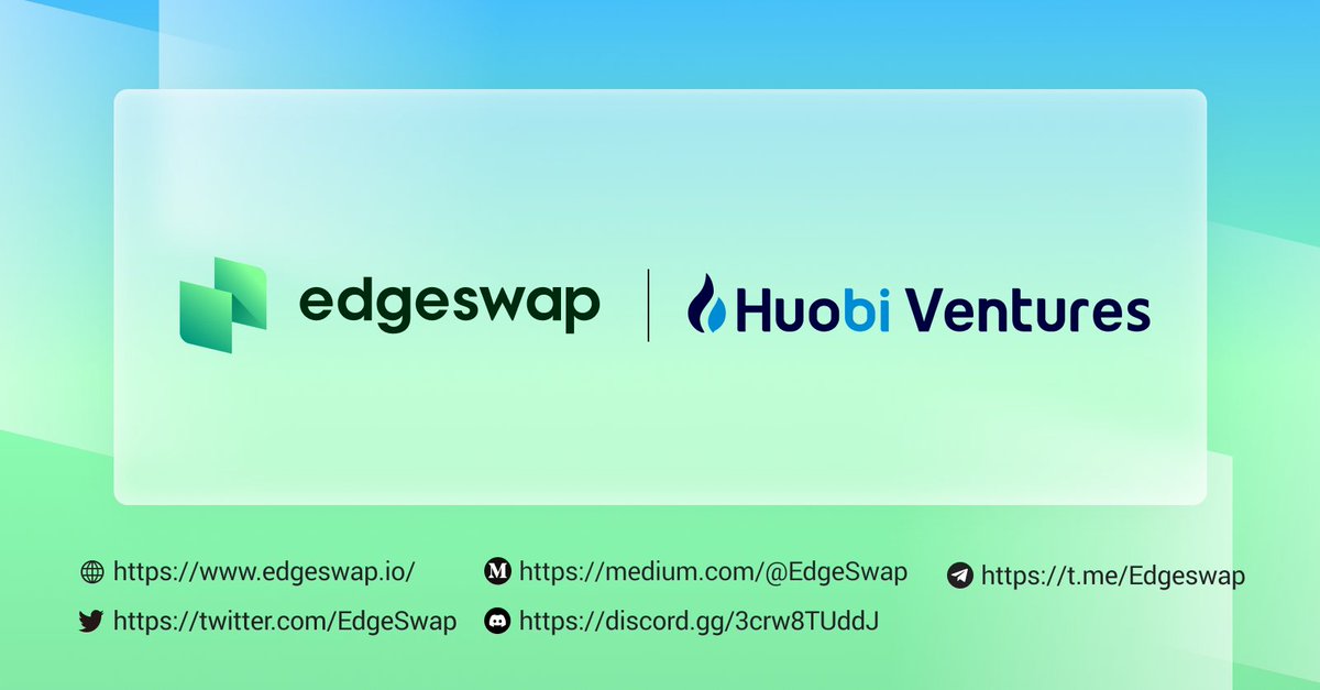 EdgeSwap's tweet photo. 🌅Funding News: Investment from @HuobiVentures

As one of the pioneers in the #Ethereum #zkRollup track, we look forward to exploring more opportunities and potential with investors.

More key news will be released shortly, keep notice😇

$DEFI #DeFiProject #Layer2 https://t.co/QGtZ2wMCng