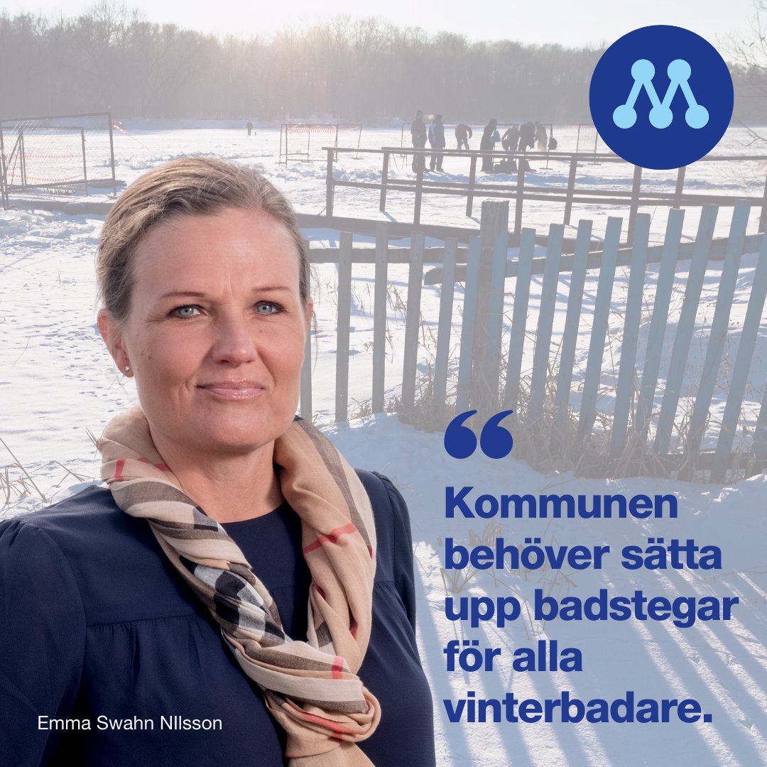 VINTERBAD BLIR ALLT MER POPULÄRT! Emma Swahn Nilsson, ledamot i kommunfullmäktige, har lämnat in en motion där hon föreslår att Karlskrona kommun utrustar utvalda badplatser med stege och handdukskrokar!
