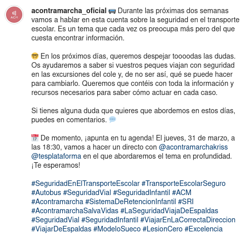 STECatalunya's tweet photo. Campaña sobre Seguridad en el Transporte Escolar de la mano de @acontramarcha @TesSeguro 
📅  El jueves, 31 de marzo, a las 18:30, se hará un directo con @acontramarchakriss @tesplataforma en el que abordarán el tema en profundidad. 
https://t.co/ycHJrGgwqN https://t.co/3CKKNGWJ6c