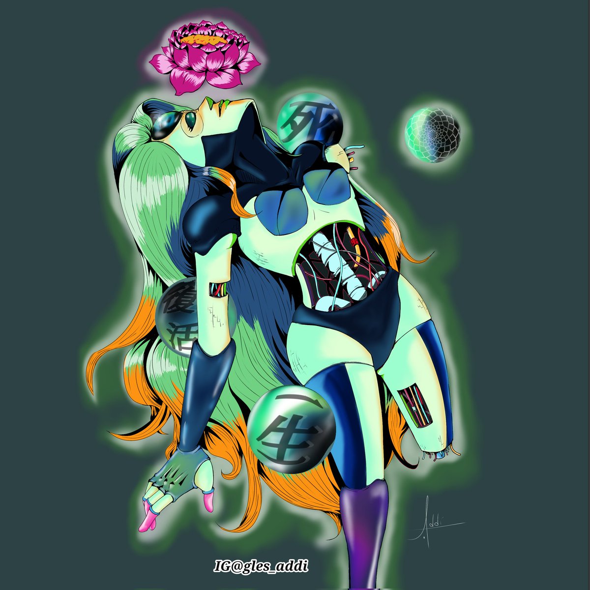 AddiGle's tweet image. Este es mi participación para el concurso, es una reinterpretación, lo hice con la inspiración de "Gosth in the shell" 
Hice mi mejor esfuerzo, no quería quedarme sin intentarlo.
#spacedrum #gosthintheshell
#concursospacedrum