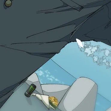 昨日の絵のがんばったとこ・カメラ・マフラーの柄・モンエナ←  