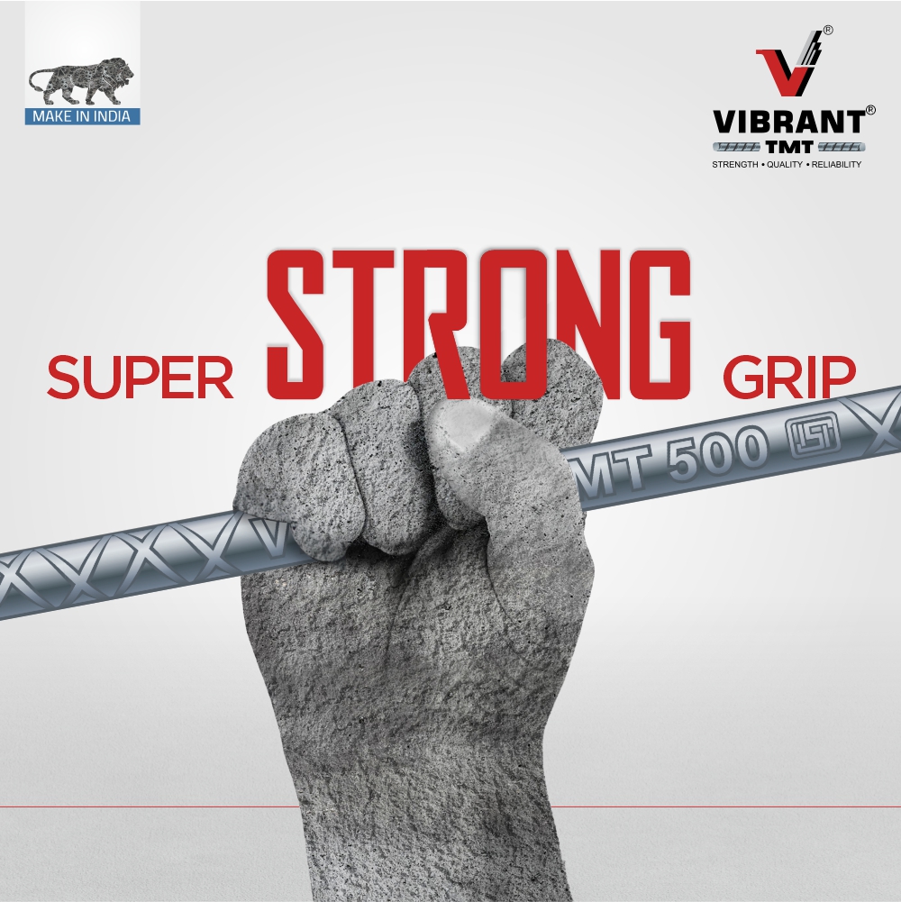 TmtVibrant's tweet photo. Unique rib patterned bars for excellent bonding with cement make #VibrantTMT an epitome of a strong foundation. Get the assured strength to your building with Vibrant TMT. 
Vibrant TMT - निर्माण के सफर में आपका हमसफ़र!
#tmtbars #strength #quality #reliability #steel https://t.co/WkcYZq5zQH