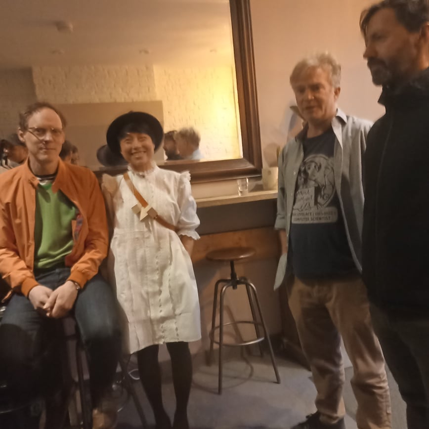 polyversity's tweet photo. Photos coming through from a far star, long ago. Or perhaps from Albion Road at the Lights book launch last night. https://t.co/vXOr40p9EC