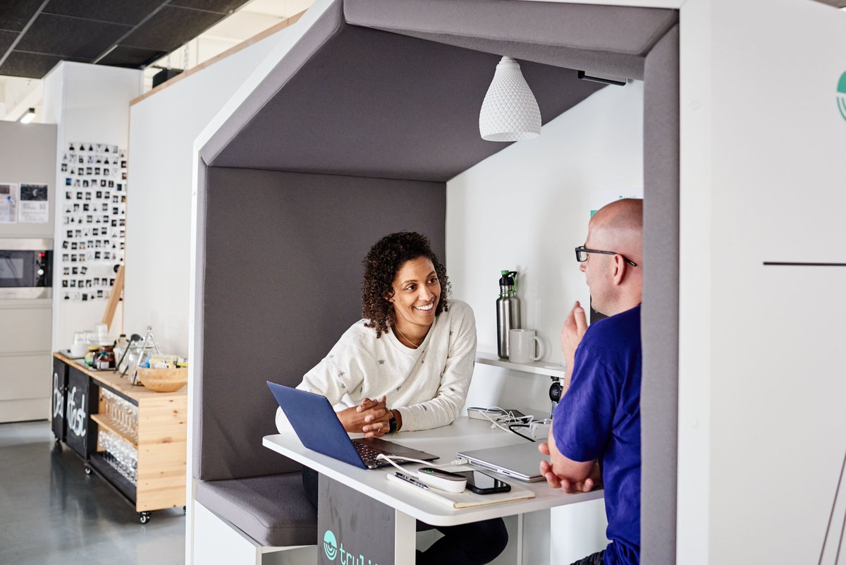nookpod's tweet photo. Oh, it’s just another pod.

No no, my friend, it’s really not.

Nook provides shelter without creating confinement. It’s a mindful space where users can manage noise, personalise their lighting, &amp; feel safer with their back against a wall. 

#Workplace #Wellbeing #MentalHealth https://t.co/vGKfcUxOeF