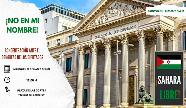 mundoobrero's tweet photo. 🇪🇭Concentración ¡NO EN MI NOMBRE! #SaharaLibre
📆Miércoles, 30 marzo
⏰12:00h
📍Plaza de las Cortes (@Congreso_Es)
Convocan: @asaharauicm / #FEMAS
https://t.co/j2IJqlo6qG https://t.co/ovXvOcGCdX