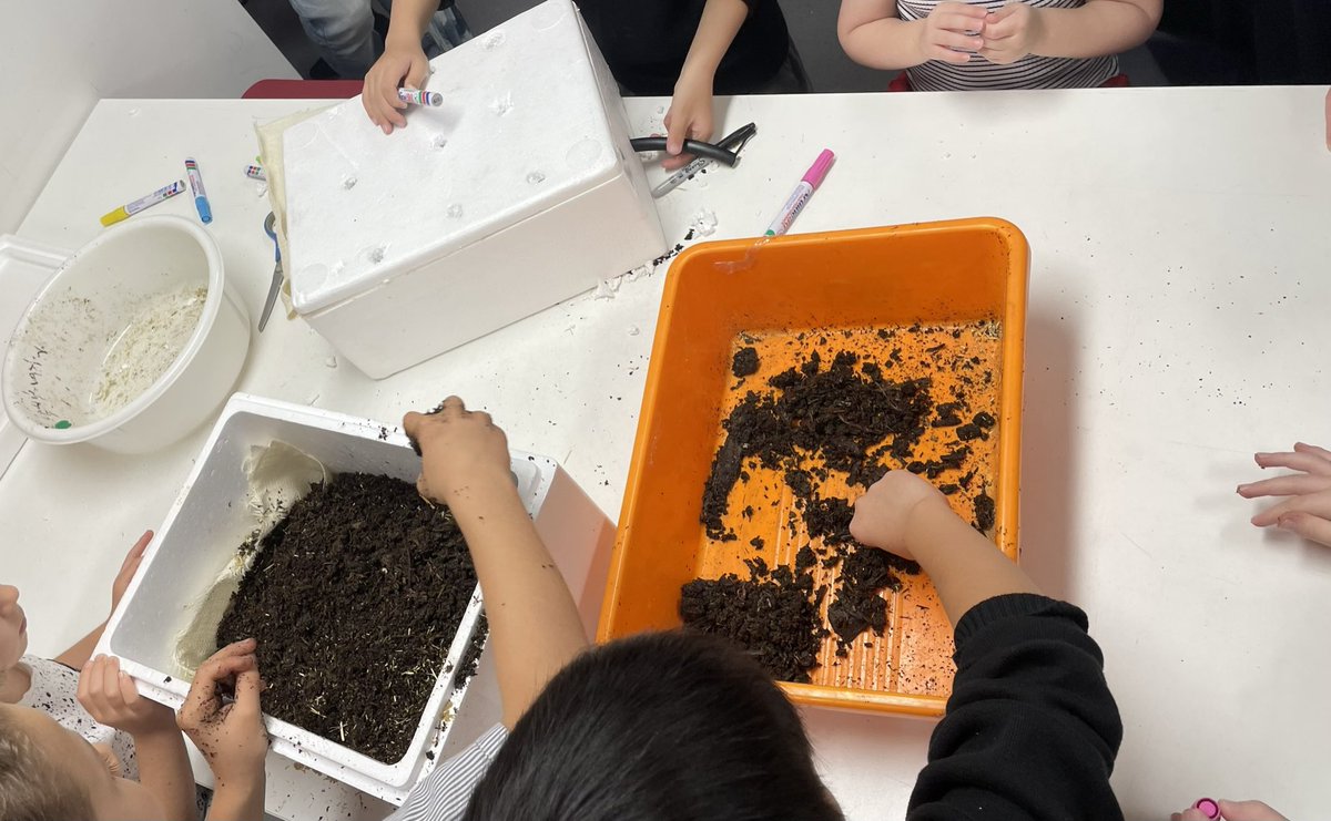 Team work makes the dream work #STEMeducation #collaboration #wormfarms #livingthings
