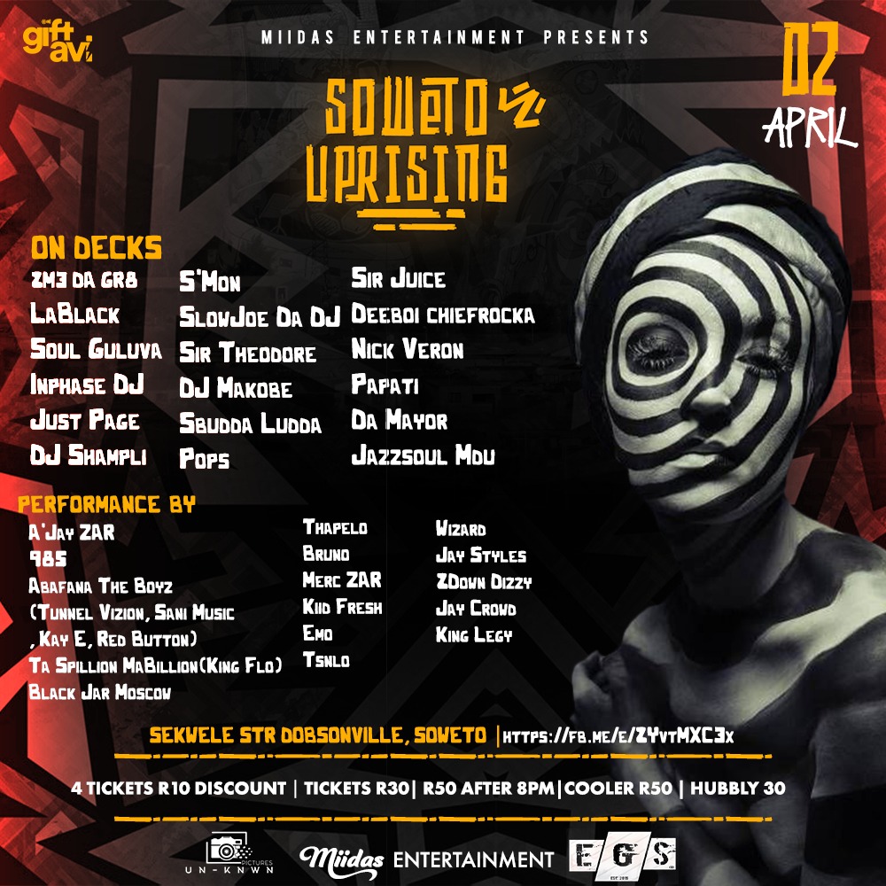 KamaniProd's tweet photo. Gig guide 31 Mar - 03 Apr: πͺπΏ
π Comedy Night Fire by #NativeRebels Jabuvu, Soweto
π Soweto Uprising by @Miidas_group Dobsonville, Soweto
π Mohlakanyo Jozi by @Mohlakanyo @KamaniProd MarshallTown, JHB
π The Backstory Ep Tour by @Bugzito Mamelodi, PTA
Bookings email on bio https://t.co/83u1OJWGdl