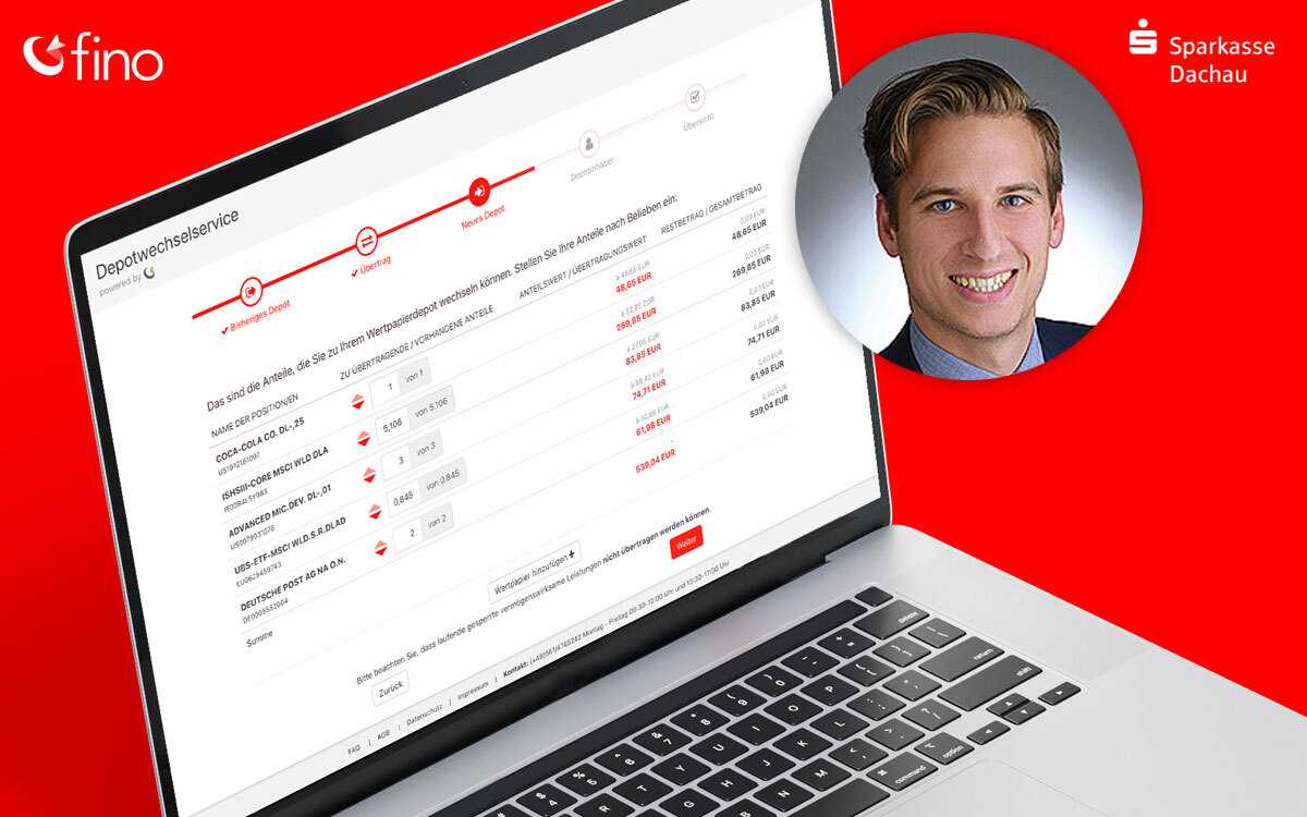 fino_run's tweet photo. Die Sparkasse Dachau hat sich entschieden, ihren Kunden den #Depotwechsel mit unserer innovativen Lösung zu erleichtern. Wir sprachen mit Tamino Schatz, verantwortlich für Marketing &amp; Personal bei der Sparkasse Dachau, über die Hintergründe: https://t.co/UejHSCkN1L #fintech https://t.co/FMW72oHpJJ
