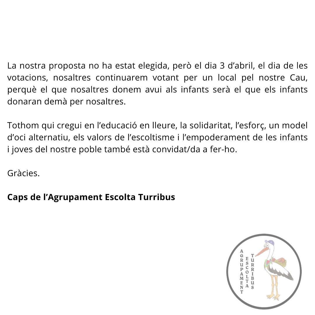 AETurribus's tweet photo. VOLEM FER NIU!! ❤️💙💚

UN LOCAL DIGNE PER A L'AGRUPAMENT ESCOLTA TURRIBUS 📩 https://t.co/3yPBTcdgq0