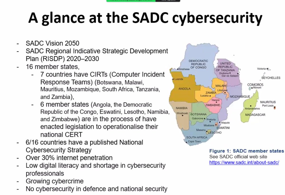 C3SA_UCT's tweet photo. #SADCCybersecurityMaturity
Dr Laban Bagui is presenting the Cybersecurity Maturity Report. https://t.co/lF4mdtV5Rx