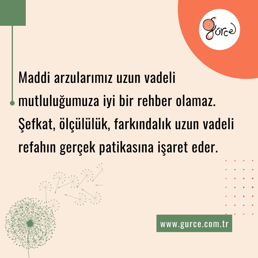 Ne kadar çok "şeyiniz" olursa, o kadar çok mutsuz olursunuz. Maddi arzulara bağımlı bir hayat bizi mutsuzluğa sürükler.
Maksimum kara odaklanmak, hırslarımıza yenilmek, bize  ve yeryüzüne sadece kaybettirir.
#Farkındalık #SosyalEtki #Şefkat #ÖzFarkındalık