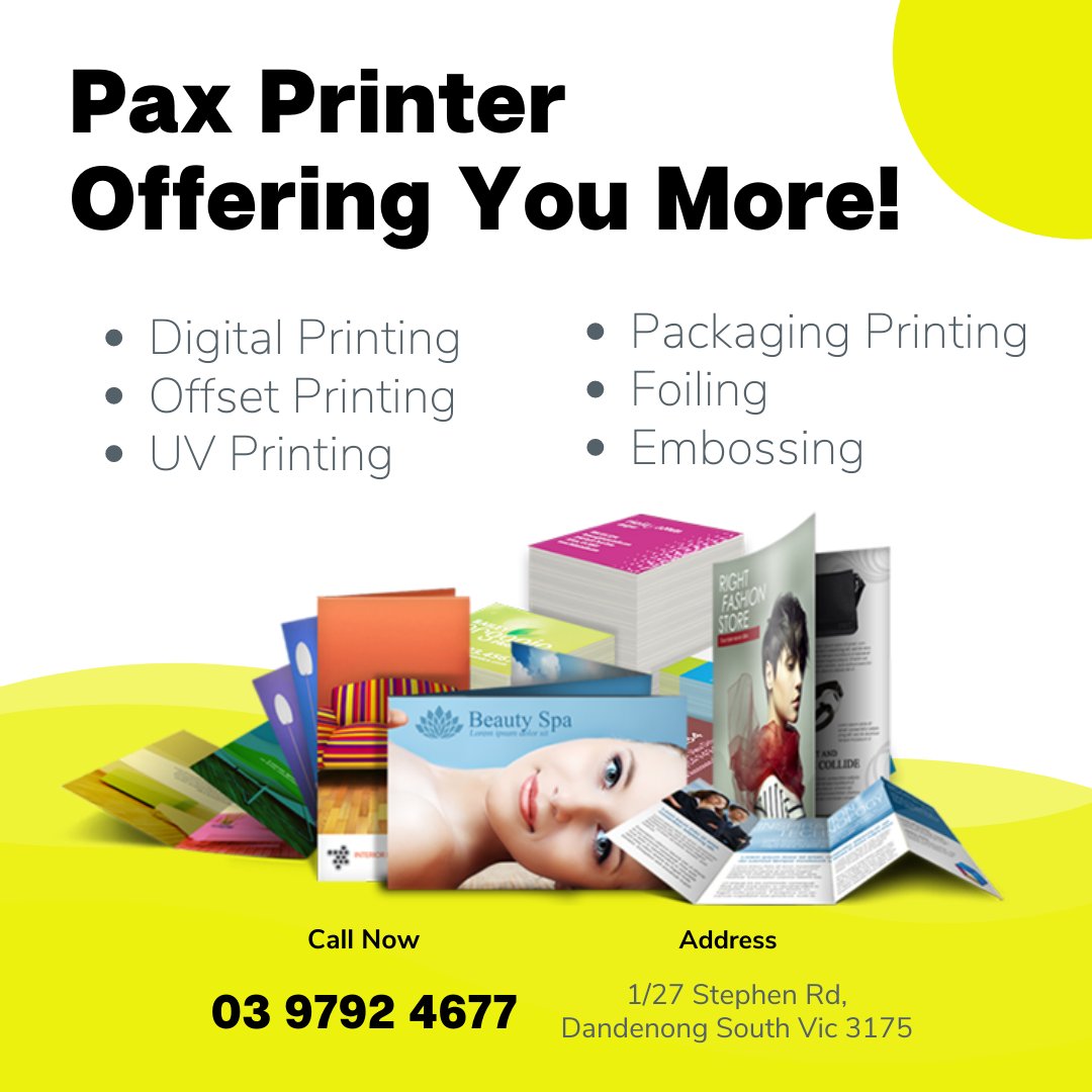 paxprinters's tweet photo. We offer complete printing services in Melbourne to ensure our clients have a hassle-free experience. Promotional ideas, products, pricing, design, websites, printing, banners and much more. 

https://t.co/BUCKZbXQJV

#printing #paxprinters #print #printingmelbourne #digitalprint https://t.co/V7ZxBKURnL