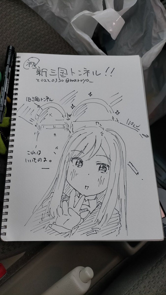 絵です。今日の小熊と礼子。 