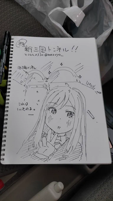 絵です。今日の小熊と礼子。 