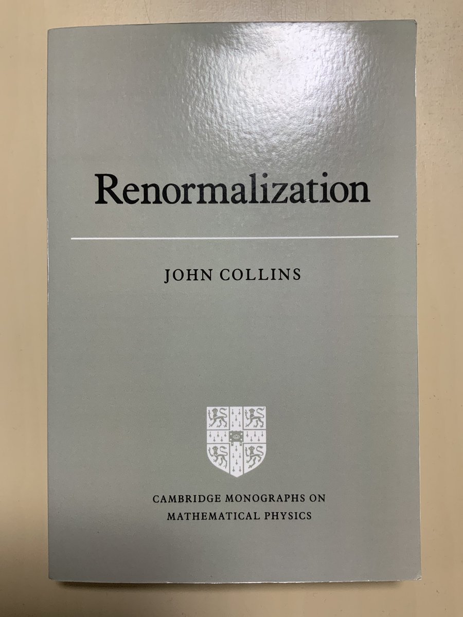 J. C. Collins, Renormalization, Cambridge University Press https://t.co/UxM8slkbwd