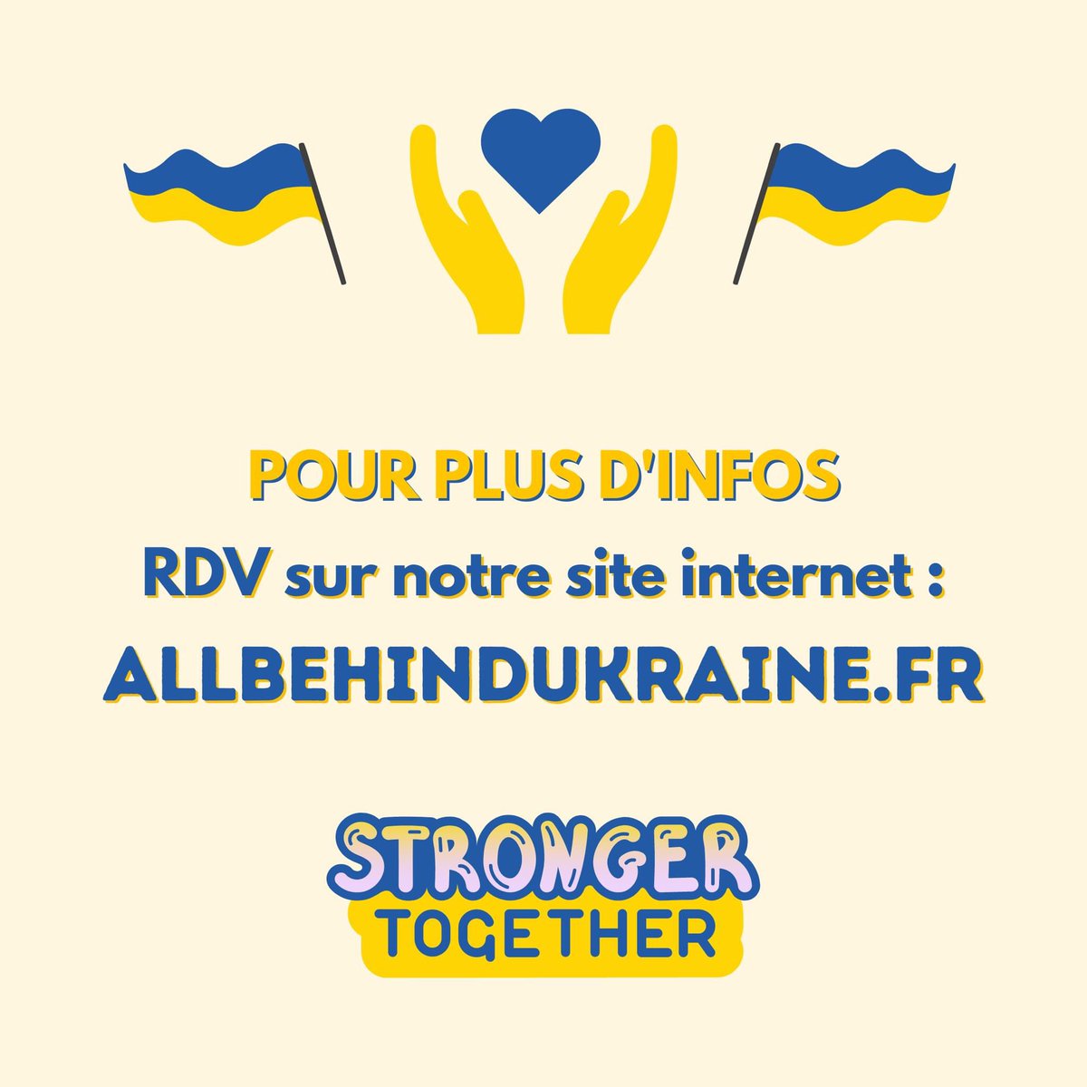 AllBehindFr's tweet photo. ❗️[RÉUNION PUBLIQUE]❗️
Suite à l’annulation de notre dernière réunion publique, nous avons reporté ce rassemblement à ce Samedi 2 Avril à 11h 😁
#AllBehind #AllBehindUkraine 💙💛 https://t.co/Q5zAEnVHnS