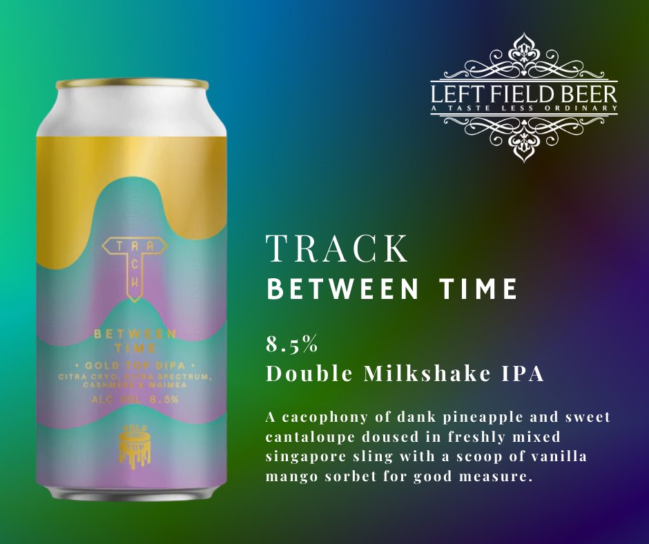 LeftFieldBeer's tweet photo. #NewArrival 

@trackbrewco   
Between Time
8.5% Milkshake DIPA
#Untappd: 4.17

https://t.co/V4fUaW0B9T

#craftbeer #beer #dipa #trackbrewco #beeroclock https://t.co/H2kXkk3hBw