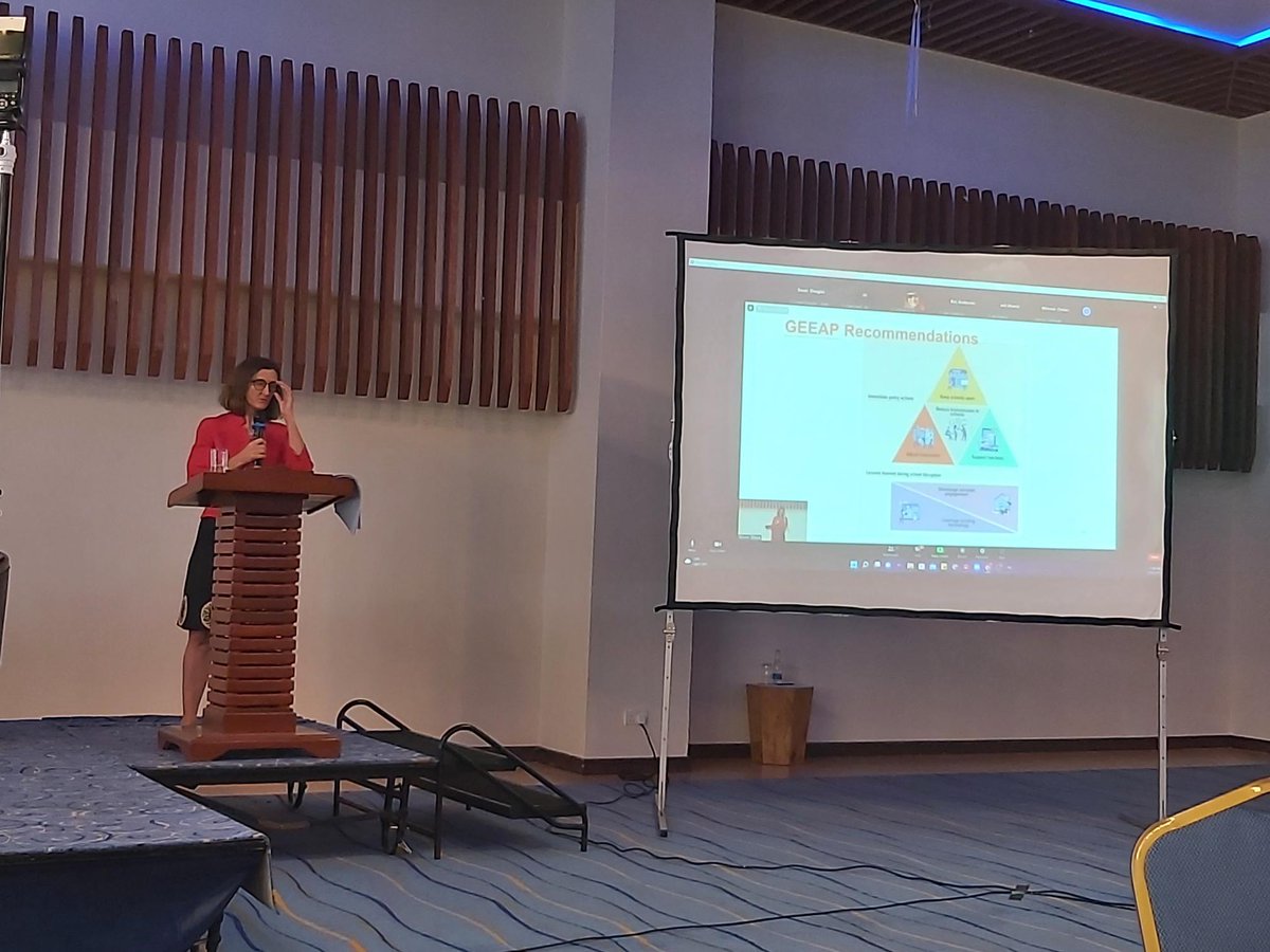 GEEAP_'s tweet photo. Dr. Rachel Hinton from @FCDOGovUK currently speaking at the Nairobi GEEAP launch event: 'Education is said to be the sector that will be most affected by the pandemic. We estimate that learning losses will be 17 trillion in foregone earnings' @FCDOGEC @ke_British @BritishCouncil https://t.co/FI1Nwwjp6J