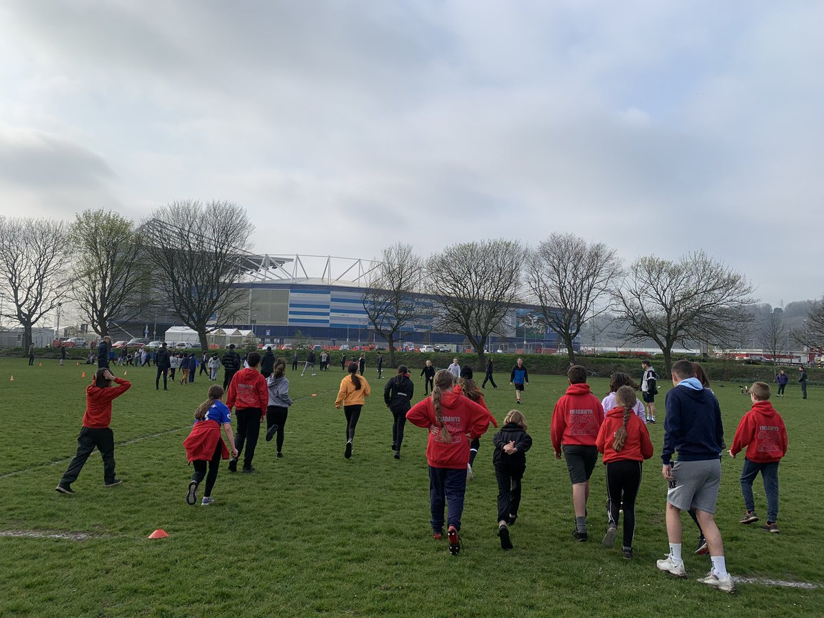 Fitzalan pupil’s on the WRU rugby leaders program coaching at their first primary school event this morning. Thank you <a href="/gavgallagher3/">Gav Gallagher</a> and <a href="/CAVC_Sport/">CAVC Sport | Chwaraeon CCAF</a> for organising. Well done all involved