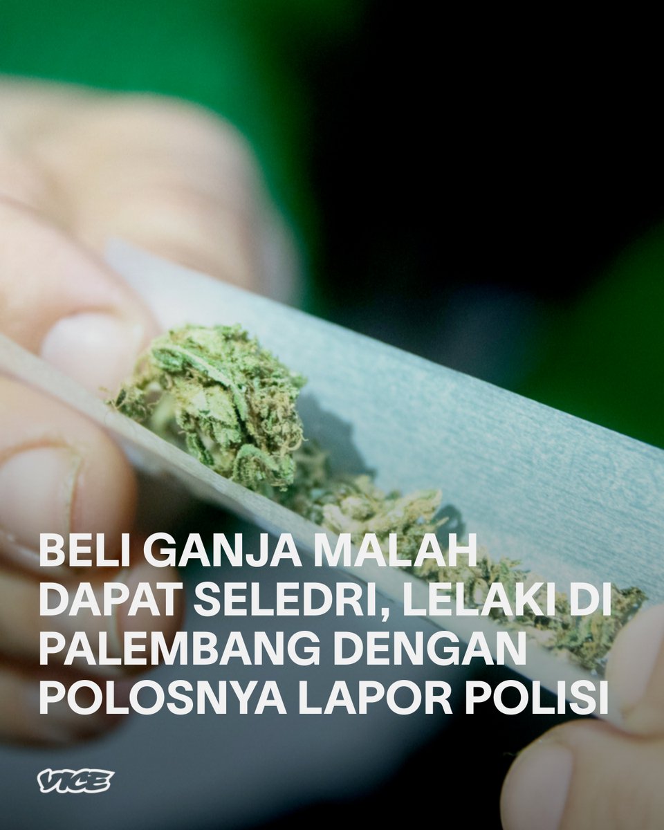 VICE_ID's tweet photo. Pria mengaku berprofesi sebagai tukang ojek itu percaya diri melapor ke Polrestabes Palembang. Penipuan ganja palsu ternyata beberapa kali terjadi di Indonesia. https://t.co/ZKD6zKoPTi https://t.co/URBovK7xUd