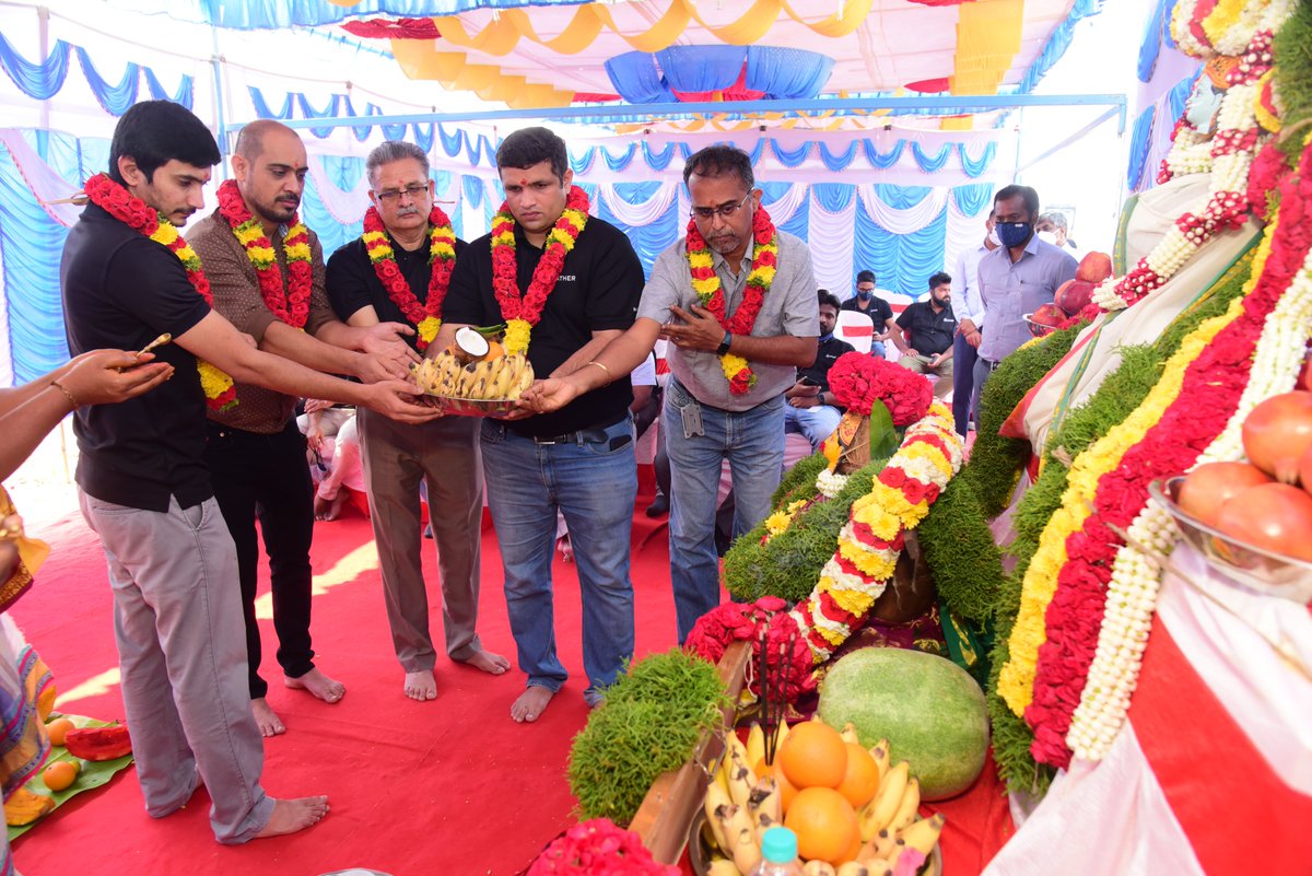 TVSILP's tweet photo. Delighted to announce the Bhoomi Pujan ceremony of Phase-II manufactuting unit of our esteemed customer &amp; India's leading #EV #manufacturer @atherenergy at our park at Hosur, Tamil Nadu. https://t.co/LozCwUXrer