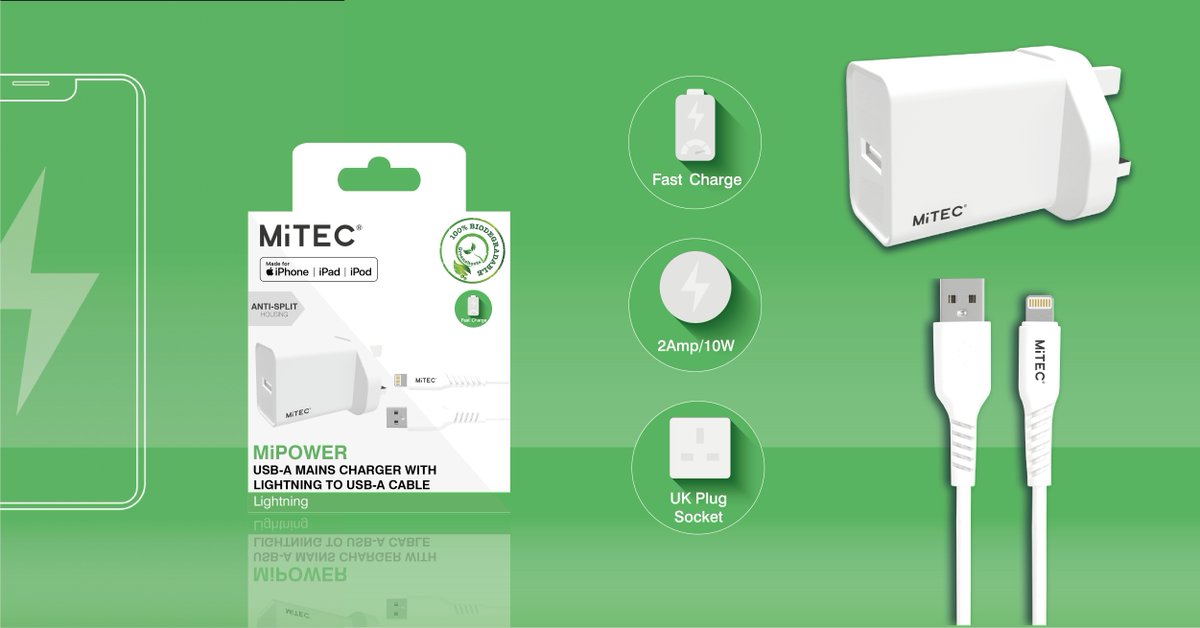 MiTECUK's tweet photo. In need of iPhone essentials? For simple and streamlined charging every time, choose MiTEC. ⚡

➡🛍️ Learn more at https://t.co/1q15Qob4VM #linkinbio

#MiTEC #Mobileaccessories #Charger #Power #Cable #Gadgets #Lightning https://t.co/zX1903m2vR