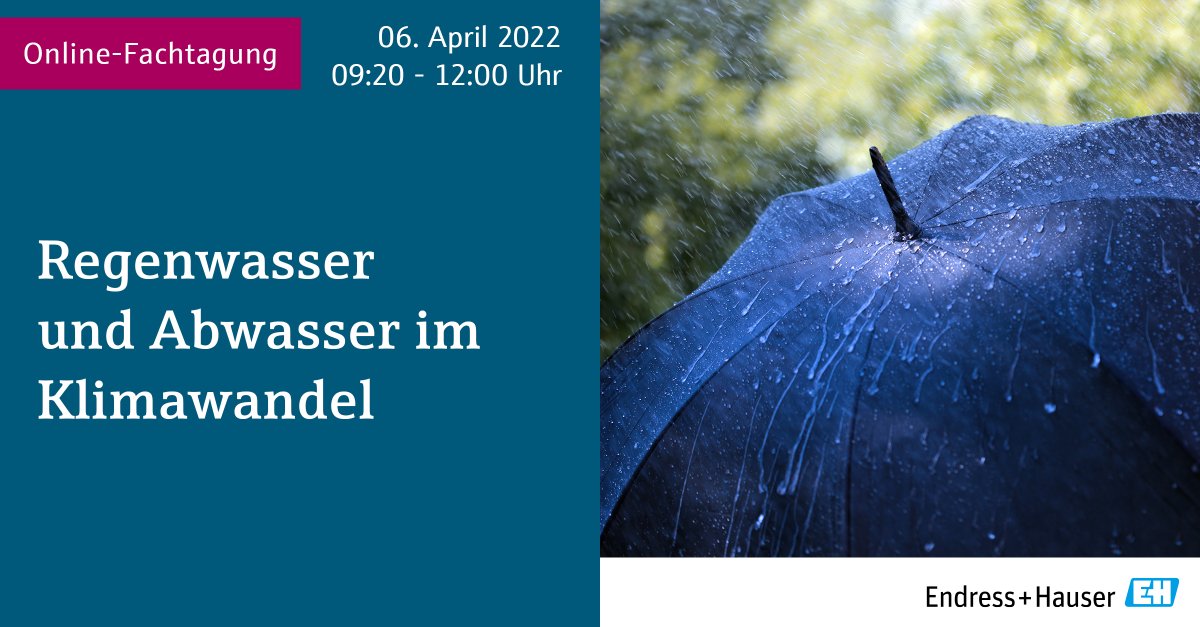 Online-Fachtagung: Regenwasser und Abwasser im Klimawandel am 06. April 2022. In der Tagung erfahren Sie Neues zum Stand der Technik und der Anwendung in der Praxis. Jetzt kostenlos anmelden! fachtagung-regenwasser.de