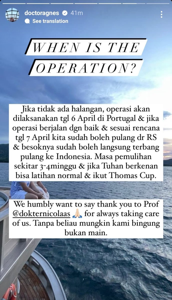 Via: dr Agnes Gideon, istri Marcus. 

Ternyata saat di Bali, otot perut Marcus robek. Ketika di All England, Marcus tak bs jalan normal, terpincang2. 

Walau begitu, dia dan Kevin masih bs capai 3 final beruntun di Bali. Jg semifinal All England.

Betul2 petarung sejati.

Hormat!