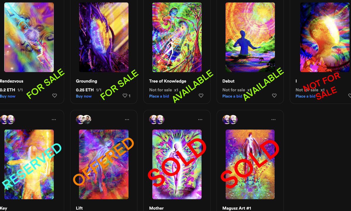 What I have at the moment minted on my own contract on Ethereum. 

4 pieces only. Just one at floor price of 0.2 $ETH.

Link on the comment bellow. 👇

Please retweet! 🙏