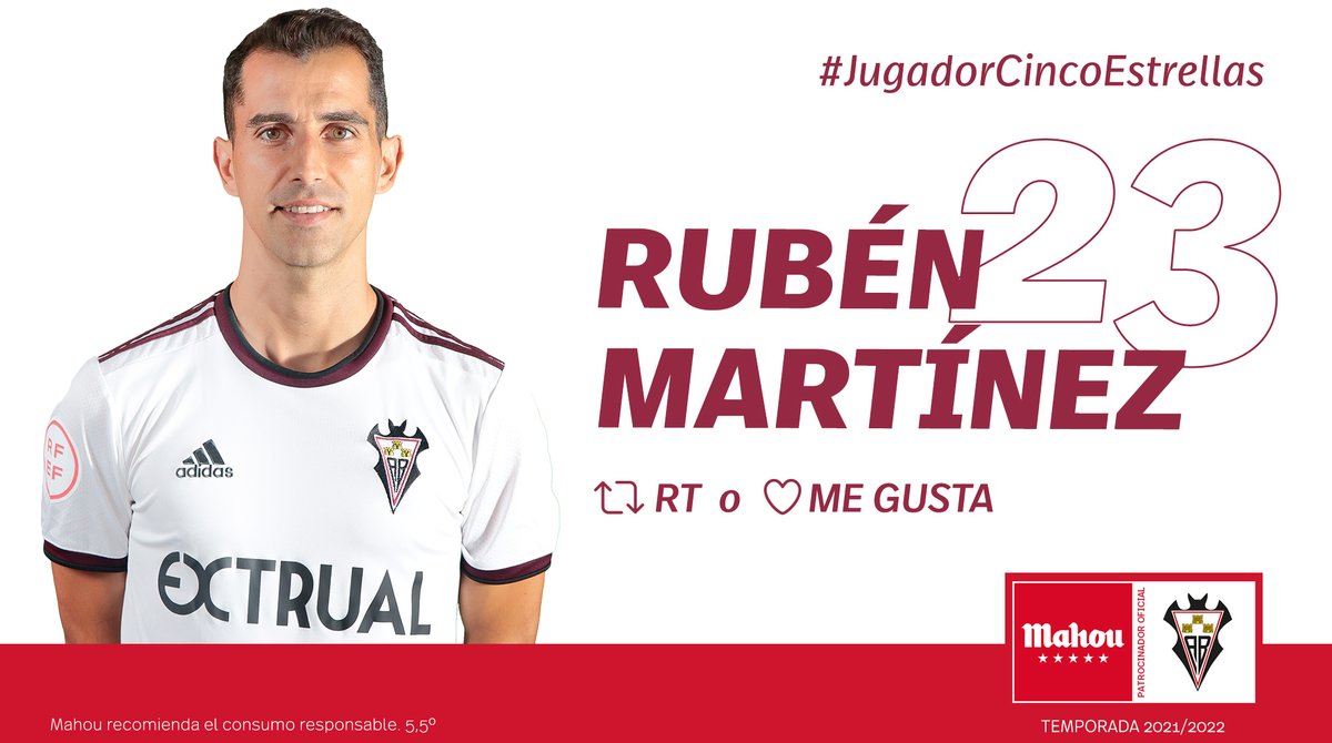 futbolmahou's tweet photo. RT o Me Gusta si crees que @rubenmartinez23 ha sido el #JugadorCincoEstrellas del mes de marzo del @AlbaceteBPSAD (6/6) https://t.co/s8EetvKK1L