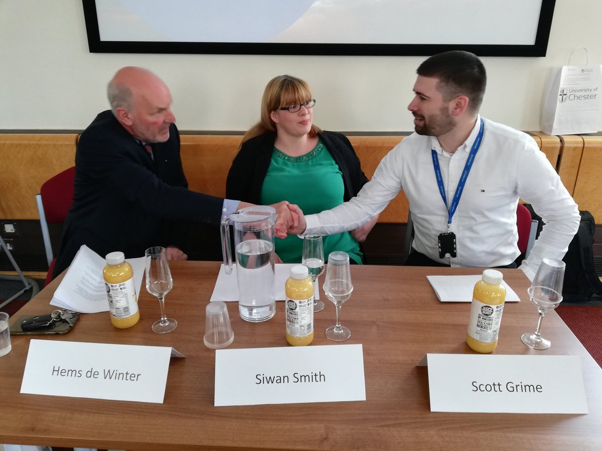 A privilege to welcome back <a href="/dewinter_hems/">hems de winter</a> to <a href="/uoc_business/">Chester Business School</a> yesterday. One of 3 Keynote speakers at 'Standing out from the Crowd' careers conference for tomorrow's managers in #Marketing #Tourism &amp; #Events. A truly inspiring afternoon! Thanks to all! 
<a href="/uochester/">University of Chester</a>
<a href="/ChesterAlumni/">UoChester Alumni</a>